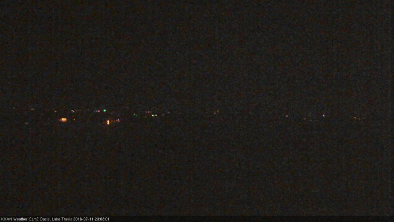 Lake Travis webcam, July 11, 2016 10:25 PM CT