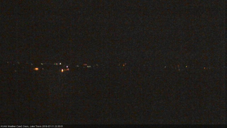 Lake Travis webcam, July 11, 2016 11:00 PM CT