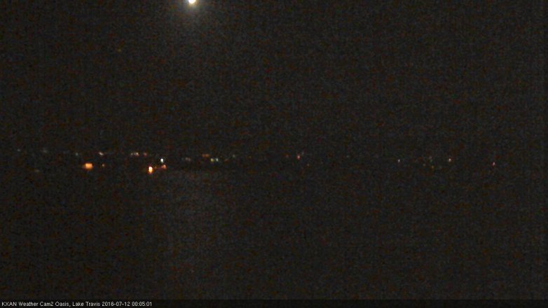 Lake Travis webcam, July 11, 2016 11:10 PM CT