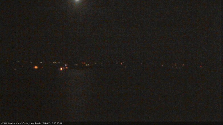 Lake Travis webcam, July 11, 2016 11:20 PM CT