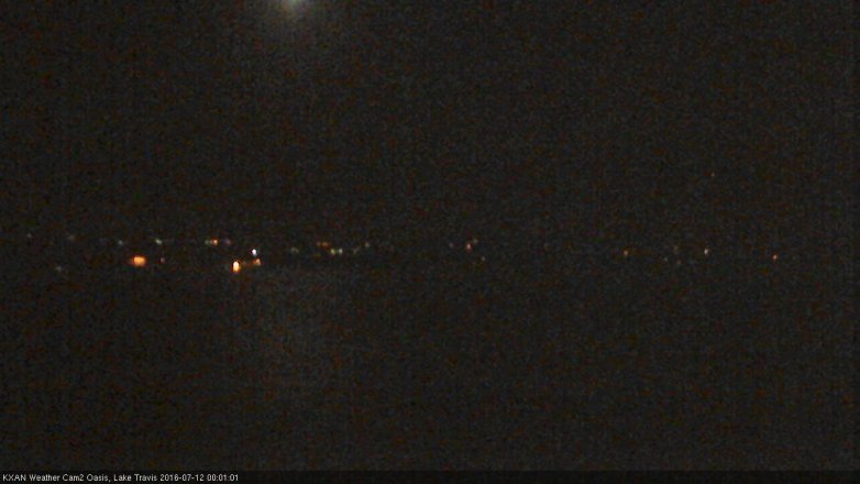 Lake Travis webcam, July 11, 2016 11:30 PM CT