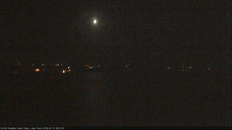 Lake Travis webcam, July 11, 2016 11:45 PM CT
