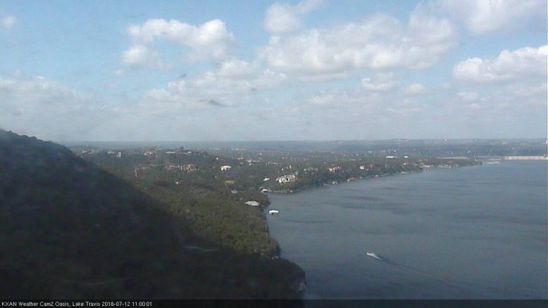 Lake Travis webcam, July 12, 2016 10:10 AM CT