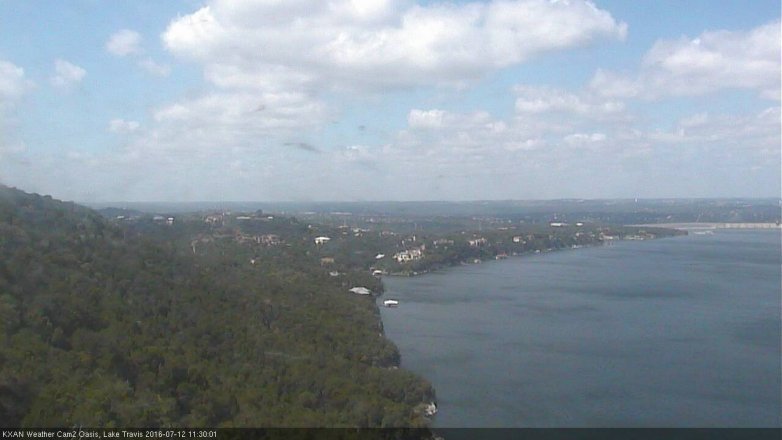 Lake Travis webcam, July 12, 2016 10:35 AM CT