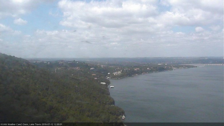 Lake Travis webcam, July 12, 2016 11:20 AM CT
