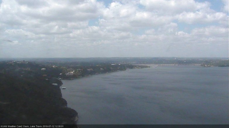 Lake Travis webcam, July 12, 2016 11:50 AM CT