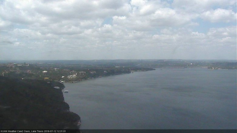 Lake Travis webcam, July 12, 2016 11:55 AM CT