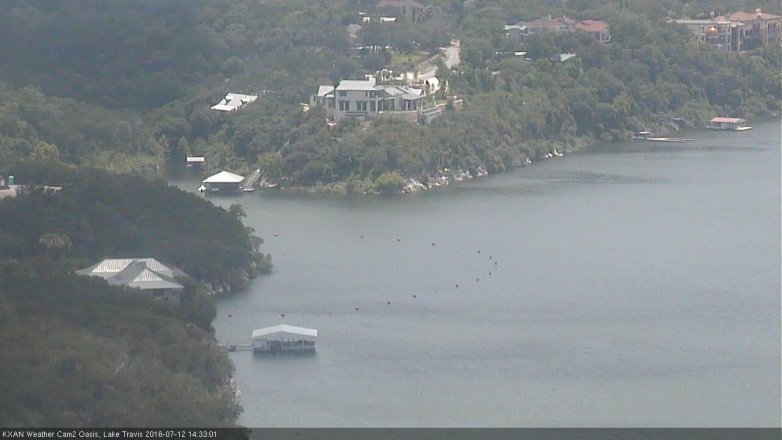 Lake Travis webcam, July 12, 2016 1:50 PM CT