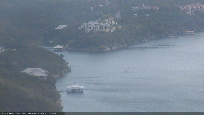 Lake Travis webcam, July 12, 2016 2:35 PM CT