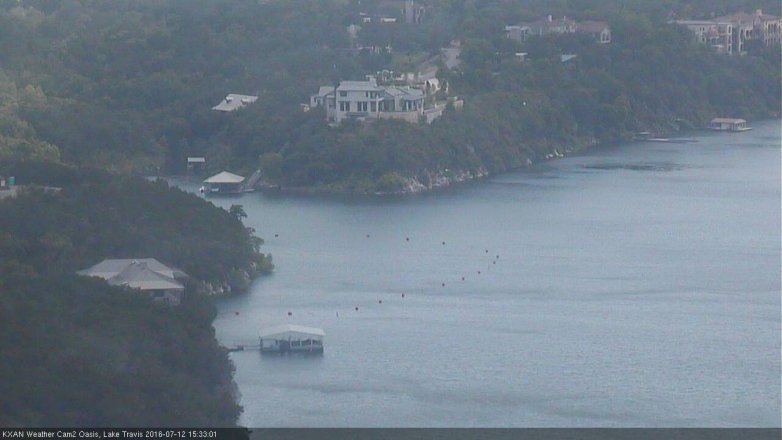 Lake Travis webcam, July 12, 2016 2:50 PM CT