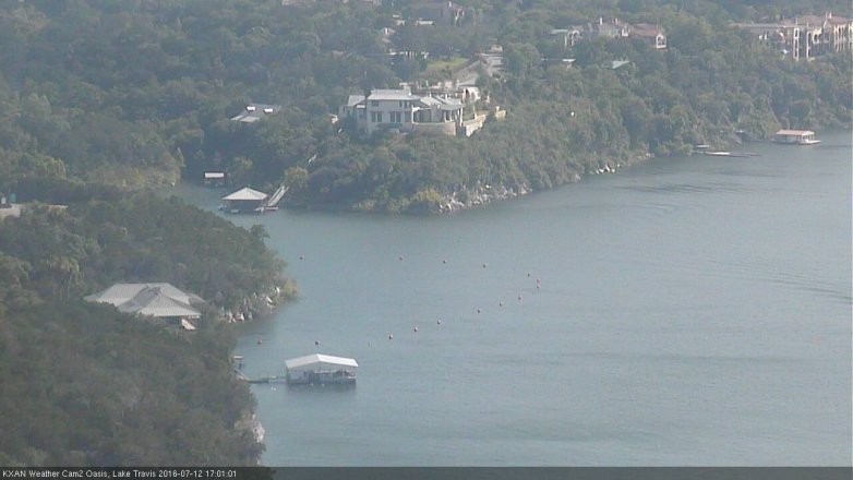 Lake Travis webcam, July 12, 2016 4:05 PM CT