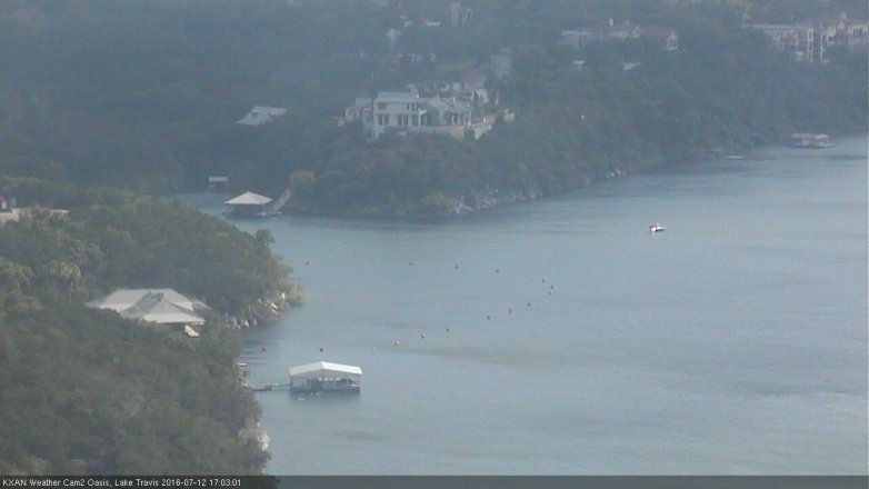 Lake Travis webcam, July 12, 2016 4:10 PM CT