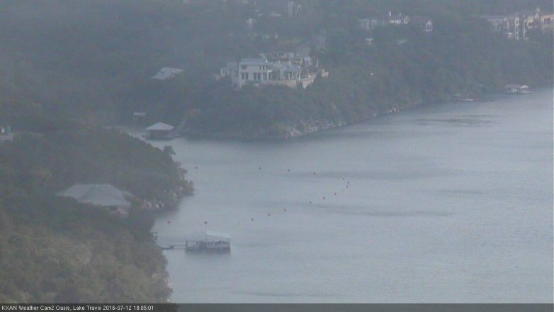 Lake Travis webcam, July 12, 2016 5:15 PM CT