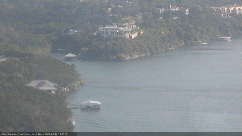 Lake Travis webcam, July 12, 2016 5:25 PM CT