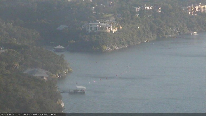 Lake Travis webcam, July 12, 2016 6:35 PM CT