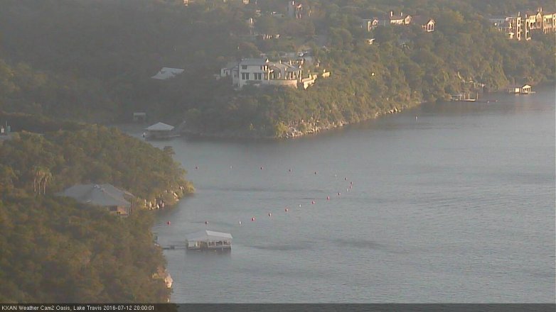 Lake Travis webcam, July 12, 2016 7:20 PM CT