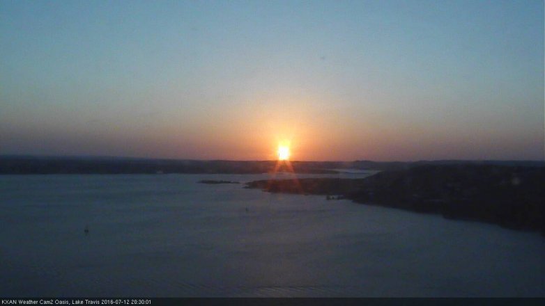 Lake Travis webcam, July 12, 2016 7:35 PM CT