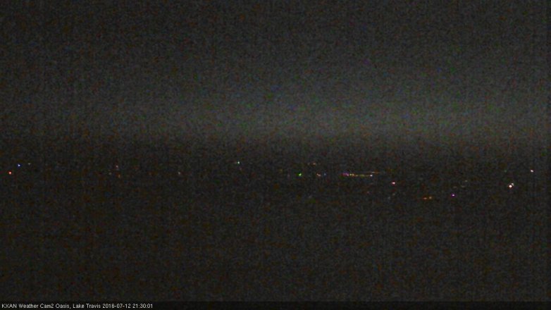Lake Travis webcam, July 12, 2016 8:55 PM CT