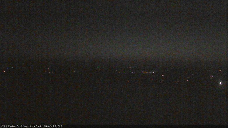 Lake Travis webcam, July 12, 2016 9:00 PM CT