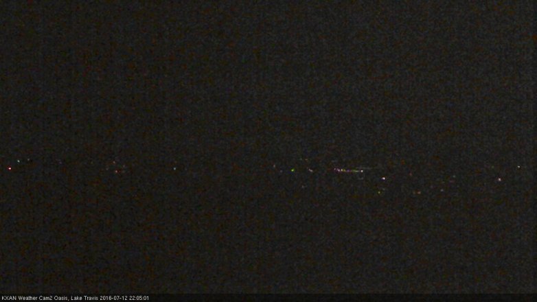 Lake Travis webcam, July 12, 2016 9:15 PM CT