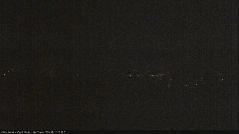 Lake Travis webcam, July 12, 2016 9:25 PM CT