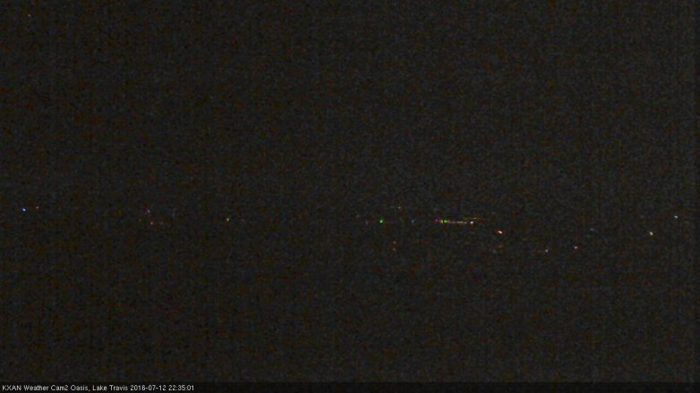 Lake Travis webcam, July 12, 2016 9:40 PM CT