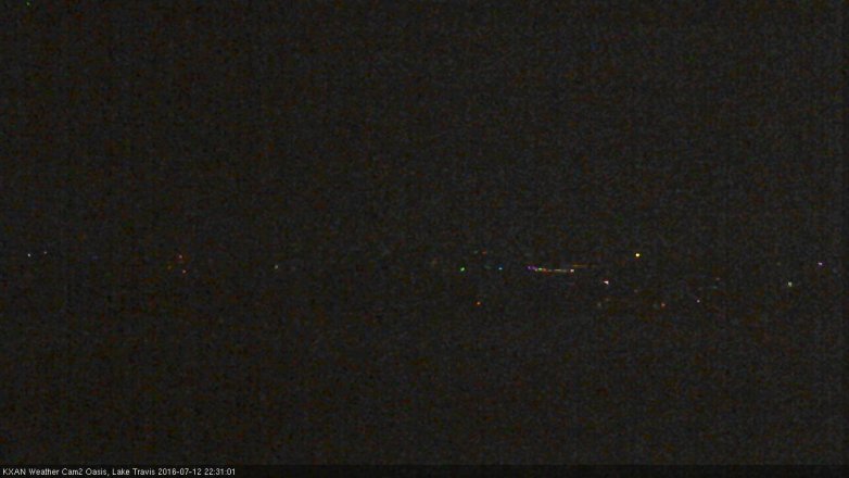 Lake Travis webcam, July 12, 2016 9:45 PM CT
