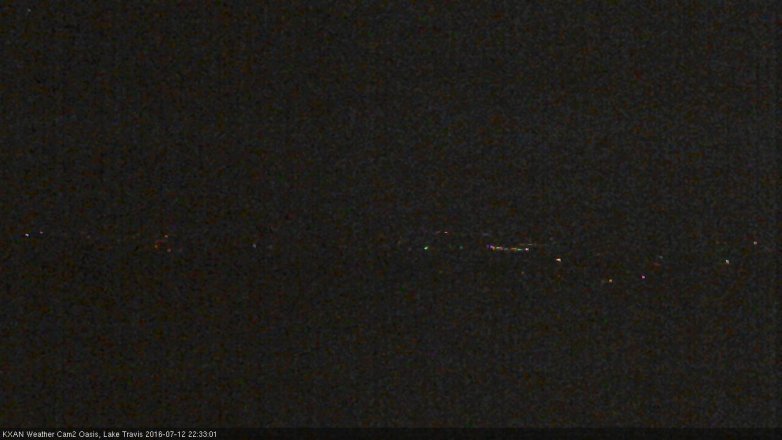 Lake Travis webcam, July 12, 2016 10:05 PM CT