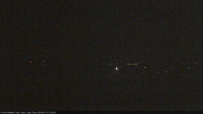 Lake Travis webcam, July 12, 2016 10:30 PM CT