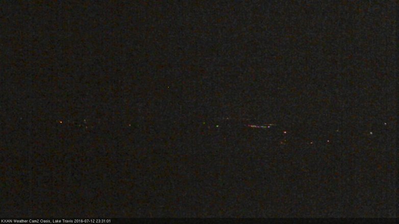 Lake Travis webcam, July 12, 2016 10:45 PM CT