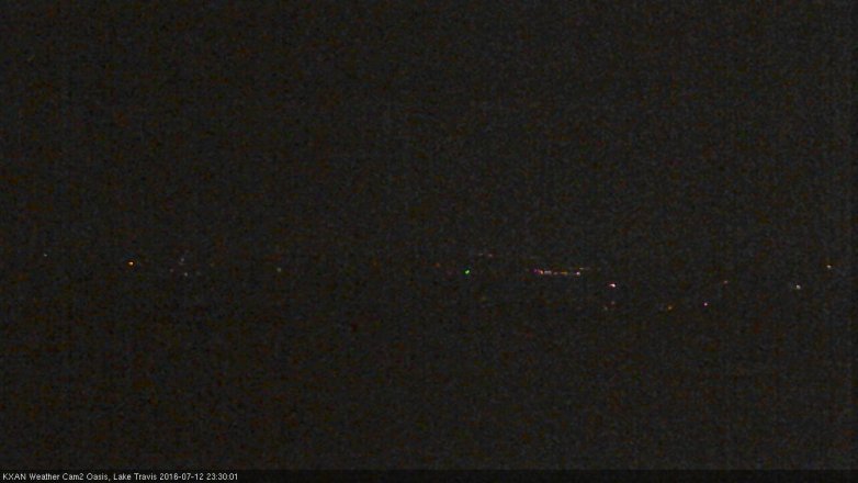 Lake Travis webcam, July 12, 2016 10:50 PM CT