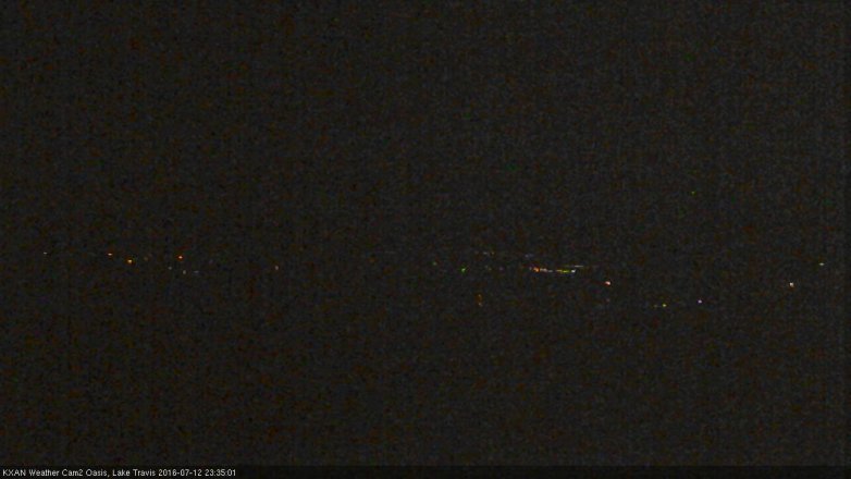 Lake Travis webcam, July 12, 2016 11:00 PM CT