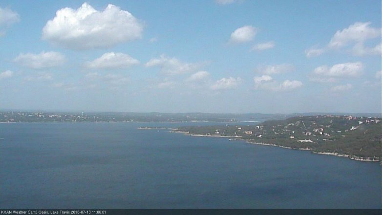 Lake Travis webcam, July 13, 2016 10:25 AM CT