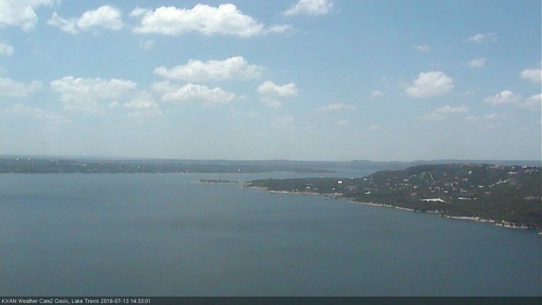 Lake Travis webcam, July 13, 2016 2:00 PM CT