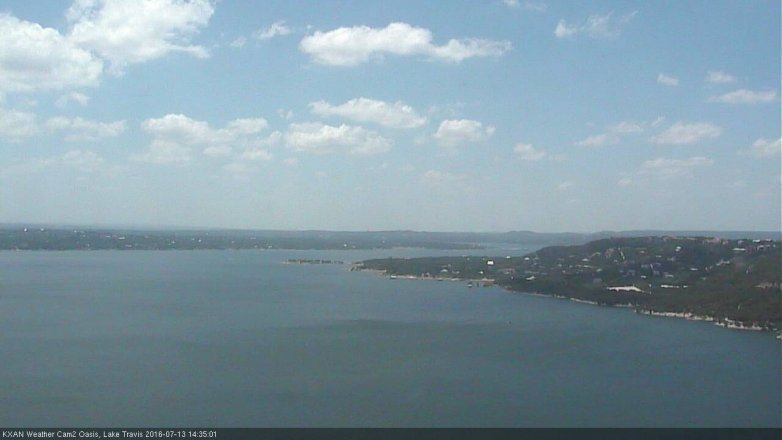 Lake Travis webcam, July 13, 2016 2:05 PM CT