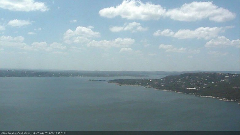 Lake Travis webcam, July 13, 2016 2:20 PM CT