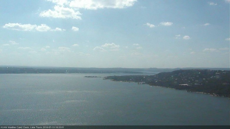 Lake Travis webcam, July 13, 2016 3:55 PM CT