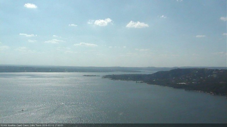 Lake Travis webcam, July 13, 2016 4:25 PM CT