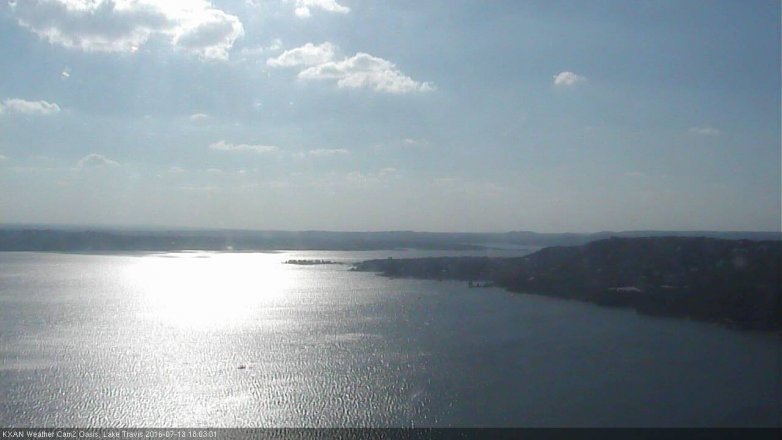 Lake Travis webcam, July 13, 2016 5:25 PM CT