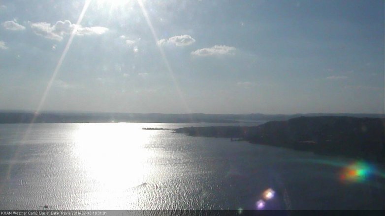Lake Travis webcam, July 13, 2016 5:35 PM CT