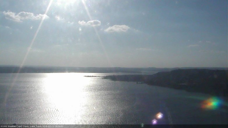 Lake Travis webcam, July 13, 2016 5:40 PM CT