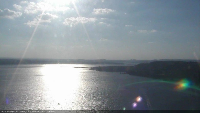 Lake Travis webcam, July 13, 2016 5:50 PM CT