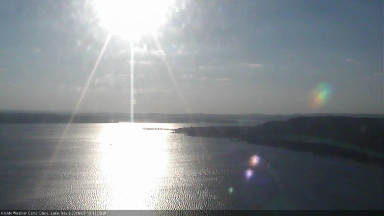 Lake Travis webcam, July 13, 2016 6:20 PM CT