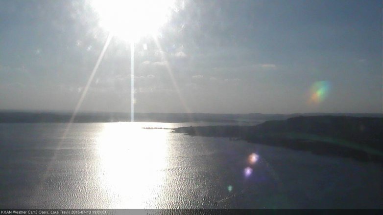 Lake Travis webcam, July 13, 2016 6:25 PM CT