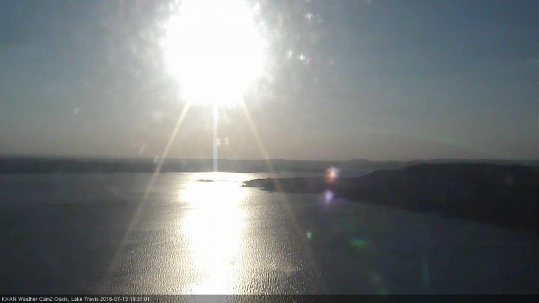 Lake Travis webcam, July 13, 2016 6:35 PM CT