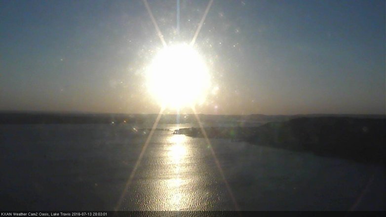 Lake Travis webcam, July 13, 2016 7:10 PM CT