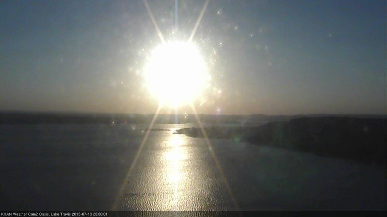 Lake Travis webcam, July 13, 2016 7:15 PM CT
