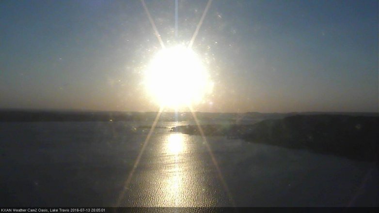Lake Travis webcam, July 13, 2016 7:35 PM CT
