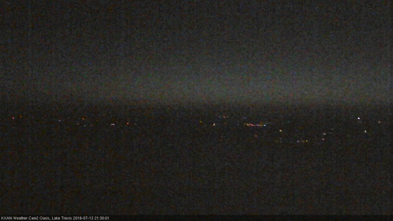 Lake Travis webcam, July 13, 2016 8:45 PM CT