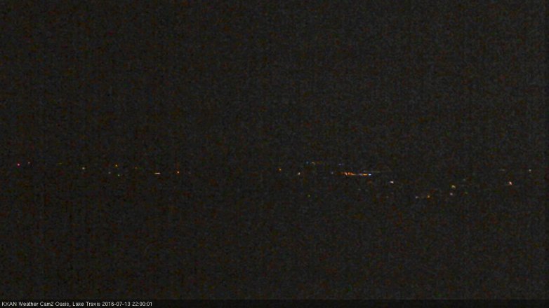 Lake Travis webcam, July 13, 2016 9:15 PM CT